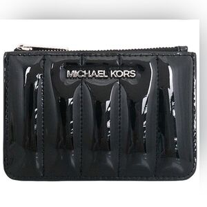 Michael Kors Coin Pouch with ID Key Holder Wallet Black